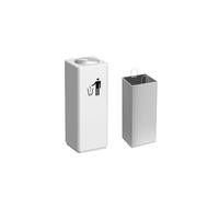 Vickyliou Trash can with lid, Cestino for rifiuti commerciale for ufficio e centro commerciale - Cestino for interni di grande capacità,Outdoor trash can(White)