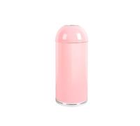 Vickyliou Trash can with lid, Cestino for rifiuti commerciale for ufficio, palestra, bar - Cestino rotondo in acciaio inossidabile,Outdoor trash can(Pink,S)