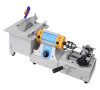 Vickyyy 750W macchina per la lucidatura di roccia con tornio a velocità regolabile lucidatrice per rettifica, taglio, perforazione, attrezzatura da tavola lapidaria con albero flessibile/maniglia/tubo