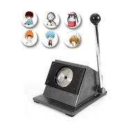 Vickyyy Badge Circle Cutter, 25mm-75mm Card Cutter, Produttore di pulsanti, Perforatrice grafica rotonda manuale da tavolo in metallo per la fabbricazione di piastre da 58mm