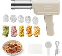 Vickyyy Macchina elettrica portatile portatile per la pasta, multifunzione, senza fili, con stampo e taglierina per ramen e spaghetti, ideale per uso domestico.