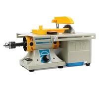Vickyyy Mini Sega da tavolo, Sega da tavolo di precisione in miniatura, Attrezzatura lapidaria di gioielli fai da te, frantumazione roccia lucidatura macchina da banco Buffer 0-10000r/min, con albero