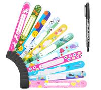 Vicloon 11 Pezzi Braccialetti Identificativo Bambini, Bracciale Bambino Antismarrimento con Penna, Anti Perso di Sicurezza ID Polsino Riutilizzabile per Bambini Ragazzi Ragazze Bambino del Bambino