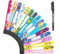 Vicloon 16 Pezzi Braccialetti Identificativo Bambini, Bracciale Bambino Antismarrimento con Penna, Anti Perso di Sicurezza ID Polsino Riutilizzabile per Bambini Ragazzi Ragazze Bambino del Bambino