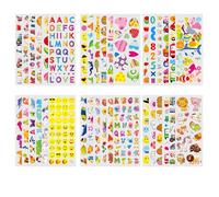 Vicloon 36 Adesivi per Bambini e Bambini gonfiati vividi Adesivi 3D per Bambini 3D gonfiati Adesivi 3D per Bambini Ragazzi Ragazze Insegnanti ricompensa