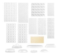 Vicloon Ammortizzatore di Colpi, 389 Pezzi Gommini Silicone Trasparenti Paracolpi, Gomma Trasparente, Gommini Protettivi Adesivi per Porte, Mobili, Laptop, Cassetti, Armadiett (9 misure)