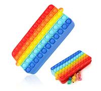 Vicloon Astuccio per Matite con Bolle, Pop Astuccio It Fidget Toy , Organizzatore di Borse per Penna a Bolle Rilasciare Lo Stress Borsa per Bambini Studenti