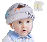 Vicloon Caschetto Primi Passi, Primi Passi Per Bambini da 6 a 36 Mesi, Regolabile Protezione per la testa del Bambino, Casco Neonato (Zoo Grigio)