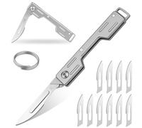 Vicloon Coltello Pieghevole, Apertura Manuale, Mini Coltello Pieghevole, 10 Lame, Acciaio Inossidabile, Coltello Portatile da Esterno per Campeggio, Escursionismo