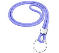 Vicloon Cordino Da Collo, Laccetti Porta Badge, Con Portachiavi in Metallo e Cordini Staccabili per Chiavi (Viola)
