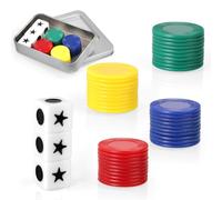 Vicloon Dadi da Gioco, Set da Gioco di Dadi Sinistro Destro Centrale, Comprendente 3 Dadis 40 Gettoni Colorati, per Bambini Adulti per Intrattenimento, Feste in Casa