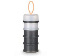 Vicloon Dosatore per Latte in Polvere, Dispenser di Latte in Polvere con 4 Scomparti, Impilabile Contenitore Spuntino e Dosalatte in in Polvere per Viaggio, Cereali, Frutta (Grigio, Bianco)