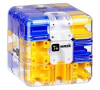 Vicloon Grande Cubo Labirinto 3D, Giocattolo Rompicapo Coinvolgente, Puzzle Cubi Labirinti Gioco per Bambini, Gioco Educativo di Concentrazione per Adolescenti (Blu)