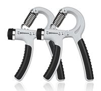 Vicloon Hand Grip, 2 Pezzi Pinza Mano, Allenamento Avambraccio, Manopole Mani per Polso Avambraccio Forza di Allenamento Regolabile 10-50kg per Allenamento Della Forza, Grigio