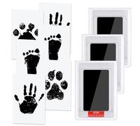 Vicloon Impronta Bambino, Kit Impronta Cane e Gatto, 9 Pcs Cornice Impronte Neonato, L'inchiostro è al 100% Innocuo e Sicuro, Impronta Bambino Per Il Ricordo Della Famiglia Regalo