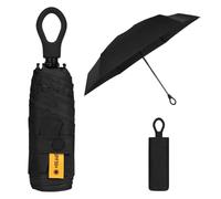 Vicloon Mini Ombrello, Ombrello Tascabile 6 Nervature in Lega di Alluminio, Portatile Compatto Pieghevole Viaggio Ombrello, UPF>50+ Ombrello da Sole/Pioggia