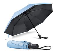 Vicloon Ombrello Portatile Ombrello Pieghevole Compatto con 8 Cielo Blu