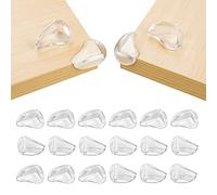 Vicloon Protezione Angoli, 24 Pezzi Paraspigoli Bambini e Bordi Paraspigoli trasparenti, Angolo anticollisione a forma di goccia, Protezioni di Sicurezza di Bambini per Tavolo e Mobili Angoli