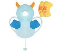 Vicloon Protezione per la Testa del Bambino, Protezione Testa per Neonato, Morbido e Traspirante, Cuscino di Sicurezza Regolabile per Bambini di che Imparano a Gattonare e Camminare, Mostro Blu