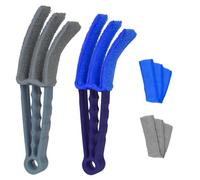 Vicloon Pulisci Persiane, 2pcs Spazzole Per Persiane Con Panno in Microfibra con 4Pcs Ricariche e 1Ocs Pulizia Termosifoni Per La Pulizia, Automotive Condizionatore Pulita