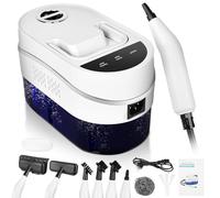 Vicloon Pulitore a Vapore 2500W, 1,2L Pulitore a Vapore Multiuso Portatile con Antibatterico a Luce Blu, Pressione 3,5 Bar, Riscaldamento 15 Sec, per Mobili Imbottiti, Seggiolini Auto, Cucina