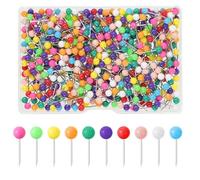 Vicloon Puntine Da Disegno, 500PCS Mappa Tacks, Mappa Puntine Da Disegno Punta Rotonda Da 4 Mm Con Punta in Acciaio Inox Puntina Decorativa per Mappa Del Mondo E Tavola in Sughero