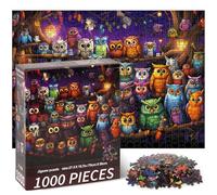 Vicloon Puzzle 1000 Pezzi Arte per Adulti e Ragazzi,Tema gufo,un puzzle impegnativo, per tutta la famiglia,70x50 Cm,un puzzle impegnativo,Regalo Per Adulti E Bambini Da 7 Anni E Più