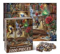 Vicloon Puzzle 1000 Pezzi Arte per Adulti e Ragazzi,Tema Libro magico,un puzzle impegnativo, per tutta la famiglia,70x50 Cm,un puzzle impegnativo,Regalo Per Adulti E Bambini Da 7 Anni E Più
