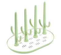 Vicloon Rastrelliere Asciuga Biberon, Bottiglia Stendino con Puntoni e Vassoio Antigoccia Rimovibili, Asciuga Biberon in Materiale PP Sicuro, Scola Biberon Senza BPA, Stendino per Biberon (Verde)