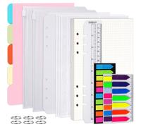 Vicloon Ricarica di Carta A5, 115 Fogli Ricariche di Compatibili con 6 Fori, Carta a Puntinati 21 * 14.2cm per Agende, Planner, Diari, Progetti Fai-da-te, A Righe, Schizzi, Pittura (Griglia)