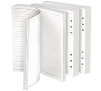 Vicloon Ricarica di Carta A5, 90 Fogli Ricariche di Compatibili con 6 Fori, Carta a Puntinati 21 * 14.2cm per Agende, Planner, Diari, Progetti Fai-da-te, A Righe, Schizzi, Pittura (Linea Orizzontale)