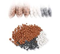 Vicloon Sfere minerali, 9 Pacchetti Soffione Doccia Anti Calcare, Minerale Palle Doccia, Ioni Negativi Minerali Sfere Doccia, Filtro Doccia Anticalcare PH Neutro per Filtrazione di Acqua dura, 3Colore