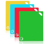 Vicloon Tagliere Cucina,4 Pack Tagliere Plastica Antiscivolo Materiale PP per Alimenti, Resistente al Calore Antimicrobico e Non Tossico