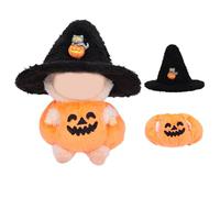 Vicloon Vestiti per Bambole da 17 cm, Set di Vestiti per Bambole di Peluche, DIY Abbigliamento, Adatto Bambole di 1/2/3 Generazione, Include Solo Vestiti, Senza Bambola-Costume da Zucca