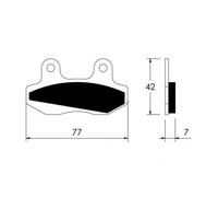 Vicma Brake pads Organic For Peut Speedfight 3, Hyosung GT, GV