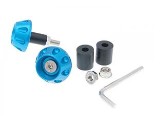 Vicma Handlebar/Bar Ends Anti Vibration FLAT 13.5/17.5 mm (in dattatore) - Blue
