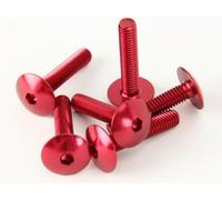 Unbekannt Vicma Fairing Screws Hex Socket Head - Anodized Aluminum Red - Set of 6 PCS - M6 x 30