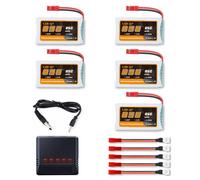 VICMILE Batteria al litio da 850 mAh, 3,7 V, 25 C, con caricatore JST Plug X5 per MJX Syma Holy Stone Sky Viper RC Quadcopter Drone X56 W X400 X400 W X300C X400C X800 HS110 HS200 S670 V950 HD S175 0