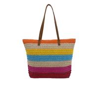 Vico Casa® PANCALDI Borsa mare donna, borsa spiaggia/Borsa a spalla 49x37x14cm con cerniera, tasca interna e manici in similpelle/Modello 3