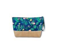 Vico Casa® Pochette mare donna, Borsetta spiaggia con base in iuta e cerniera, Stile tropicale 3 / Pochette a mano19x15x7cm (ZX-15649S)