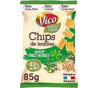 VICO - Confezione da 3 chips per lenticchie al gusto di erbe aromatiche Natur'&Bon 85 g