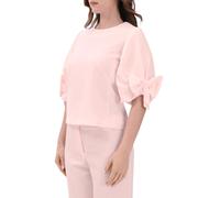 Vicolo blusa manica 3/4 con fiocco rosa