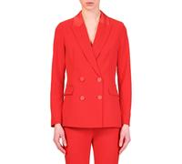 Vicolo giacca blazer doppiopetto con dettagli satin rosso L