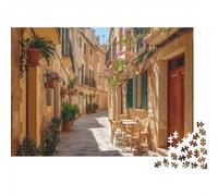 Vicolo in stile mediterraneo Puzzle Per Adulti |Architettura spagnola| 1000pcs (75x50cm) Puzzle Giochi Educativi,decorazioni Per La Casa