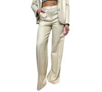 Vicolo pantaloni a palazzo con paillettes all over beige L