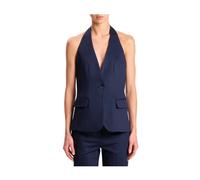 ViCOLO - Pinstriped Punto Milano Gilet - - Jackets - Donna - Blu - L