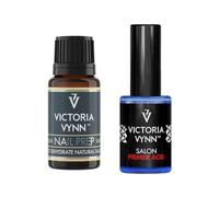 Vicoria Vynn Salon Premium Kit Cura Unghie - Primer Acido 15ml & Nail Prep Sgrassatore/Disidratatore 15ml per unghie in gel UV/LED