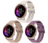 ViCRiOR Cinturini compatibili con Garmin Venu, cinturino di ricambio in morbido silicone a sgancio rapido, motivo floreale, non sbiadisce, per Garmin Vivoactive 3 / Vivomove Luxe / Vivomove HR