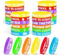 VICROIC 30 braccialetti in silicone con scritta "Welcome Back to School", regalo per il primo giorno di scuola, premi per studenti, adolescenti, semestre, decorazione per feste, riempitivi