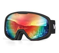 VICTGOAL Maschera da Sci Uomo Donna, Occhiali da Sci Anti-UV Protezione Anti-Nebbia, OTG Progettato Occhiali Lente Sferica per Gli Sport Invernali Neve Sci Snowboard (Nero)